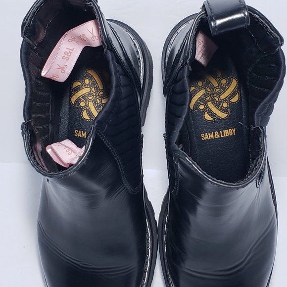 Sam & Libby Black Ankle Boots - Picture 9 of 11